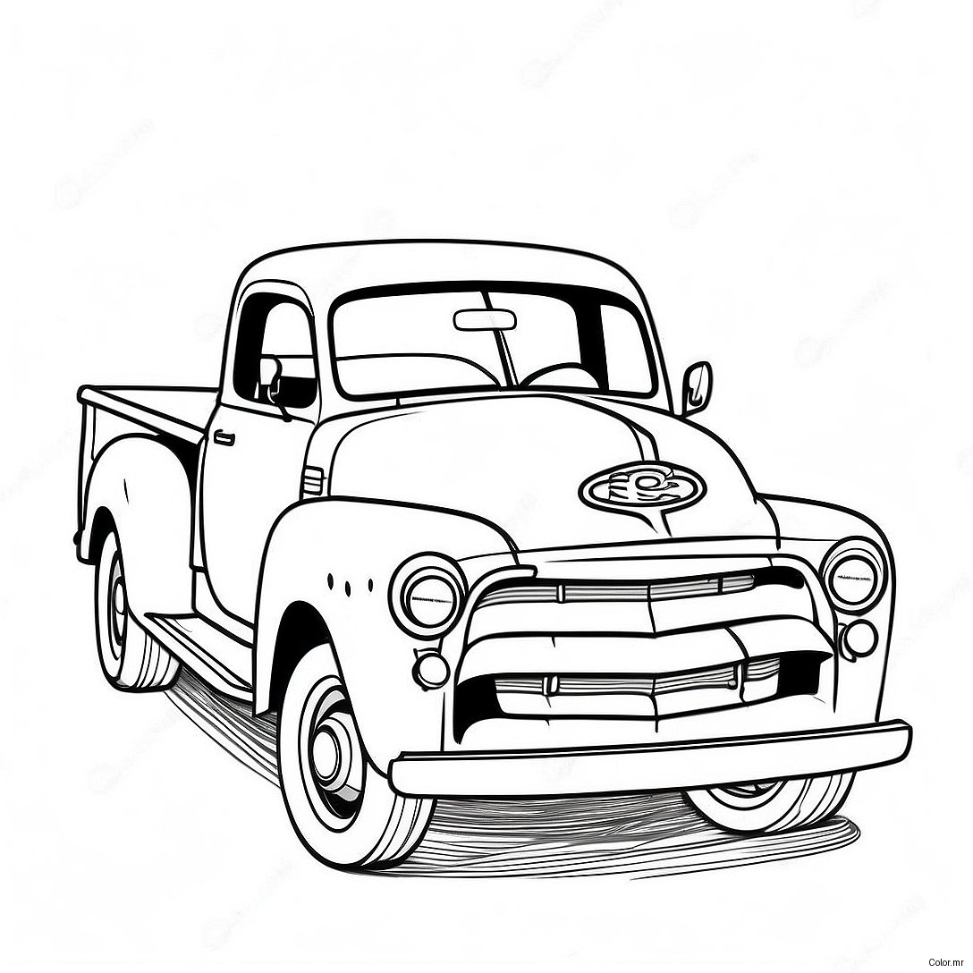 Page A Colorier Camion De Livraison Vintage 28526 25846