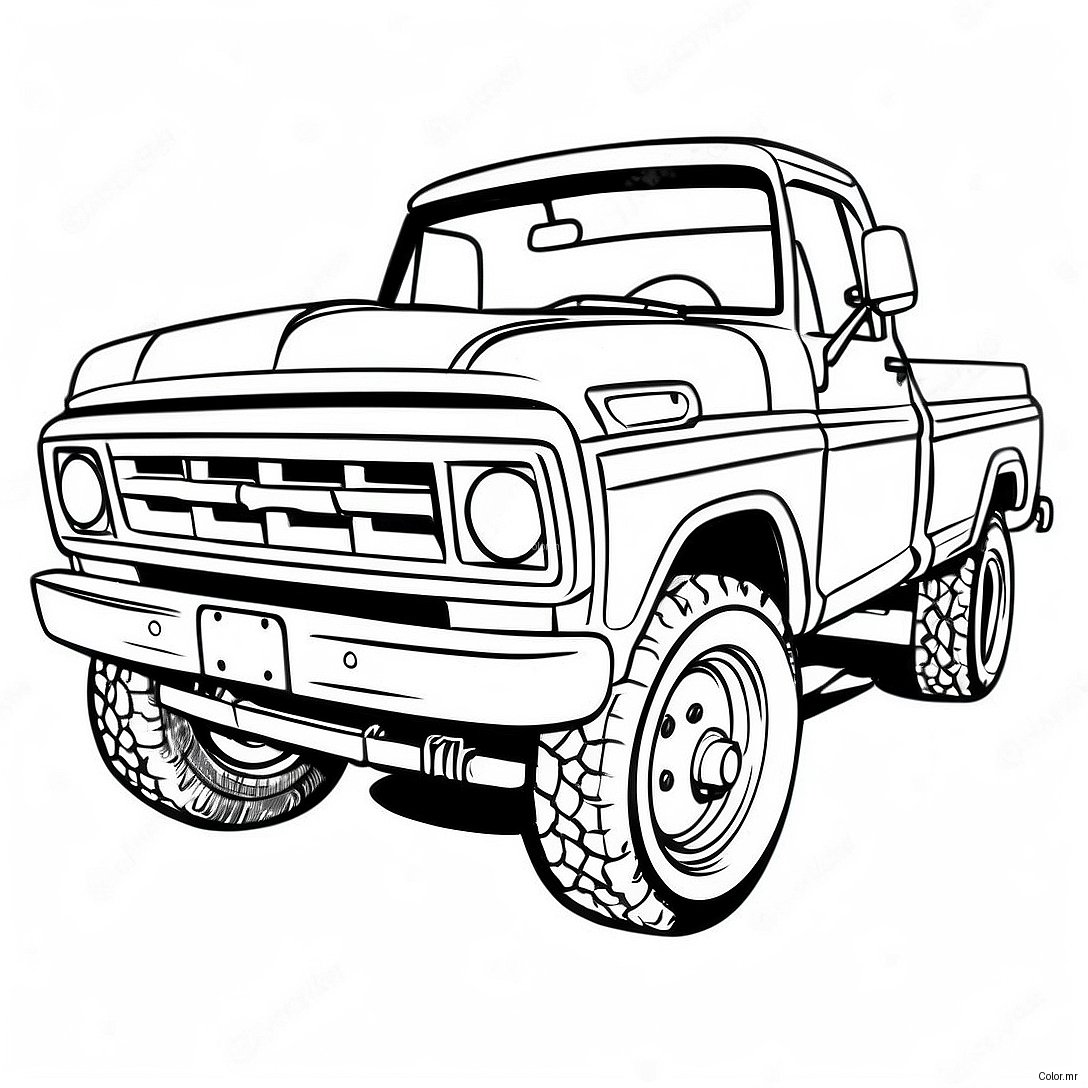Page A Colorier Camion Ford Realiste 5884 4697