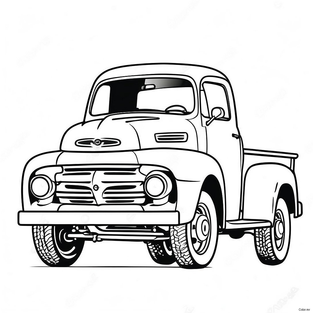 Page A Colorier Camion Ford Vintage 5885 4701