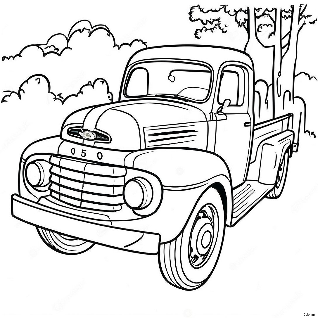 Page A Colorier Camion Ford Vintage 5885 4703