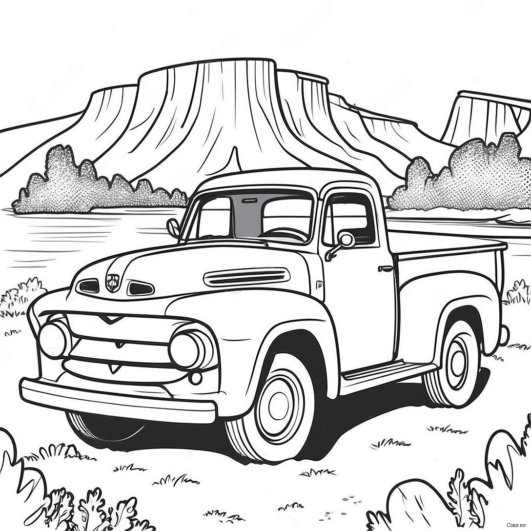 Page A Colorier Camion Ford Vintage 5885 4704