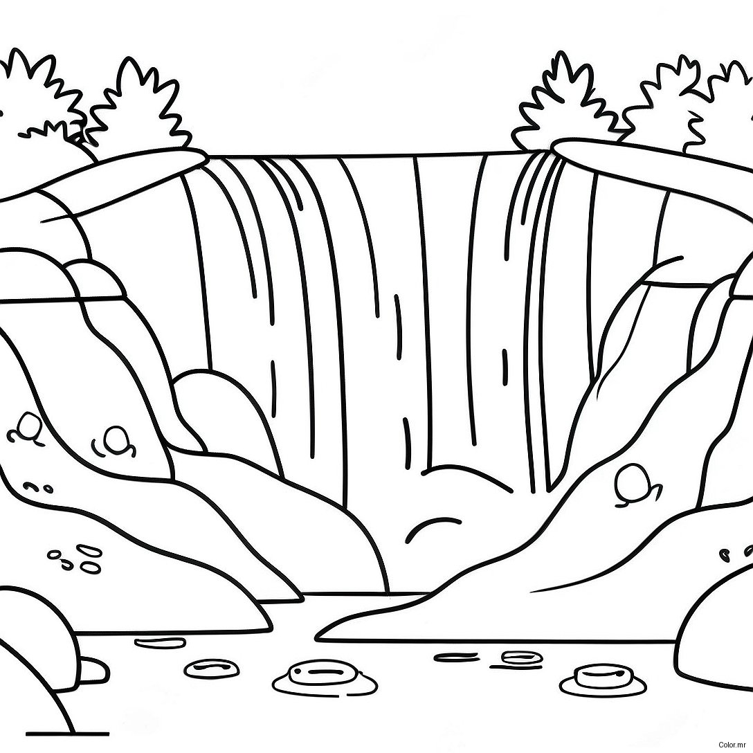 Page A Colorier Cascade Realiste 56131 46669