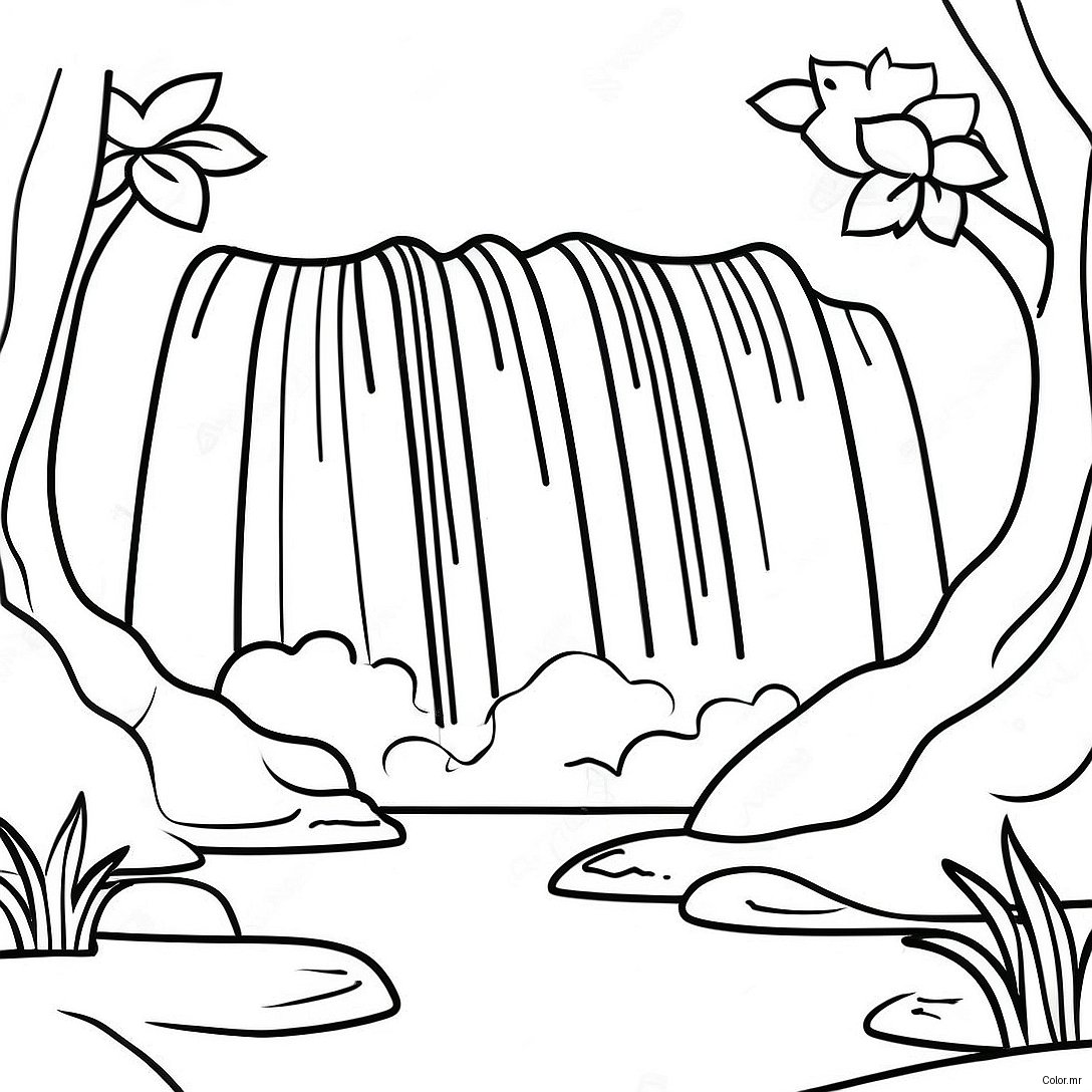Page A Colorier Cascade Realiste 56131 46670