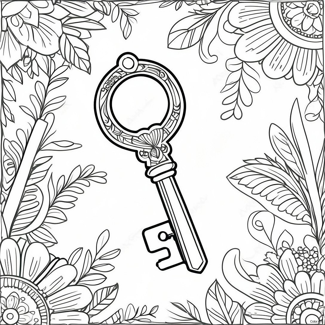 Page A Colorier Cle Vintage 59887 49706