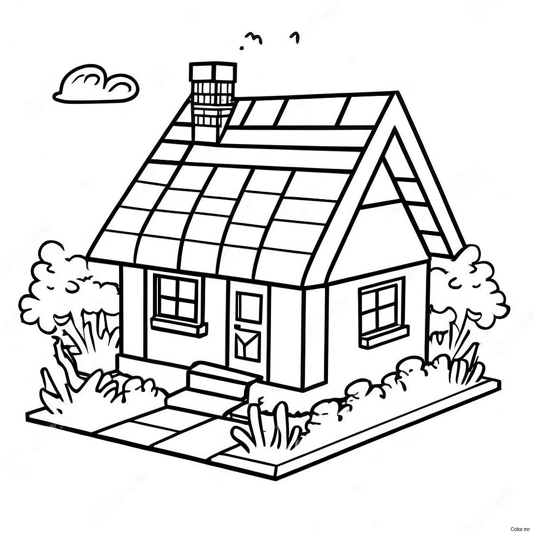 Page A Colorier Cottage Confortable Minecraft 32110 16587