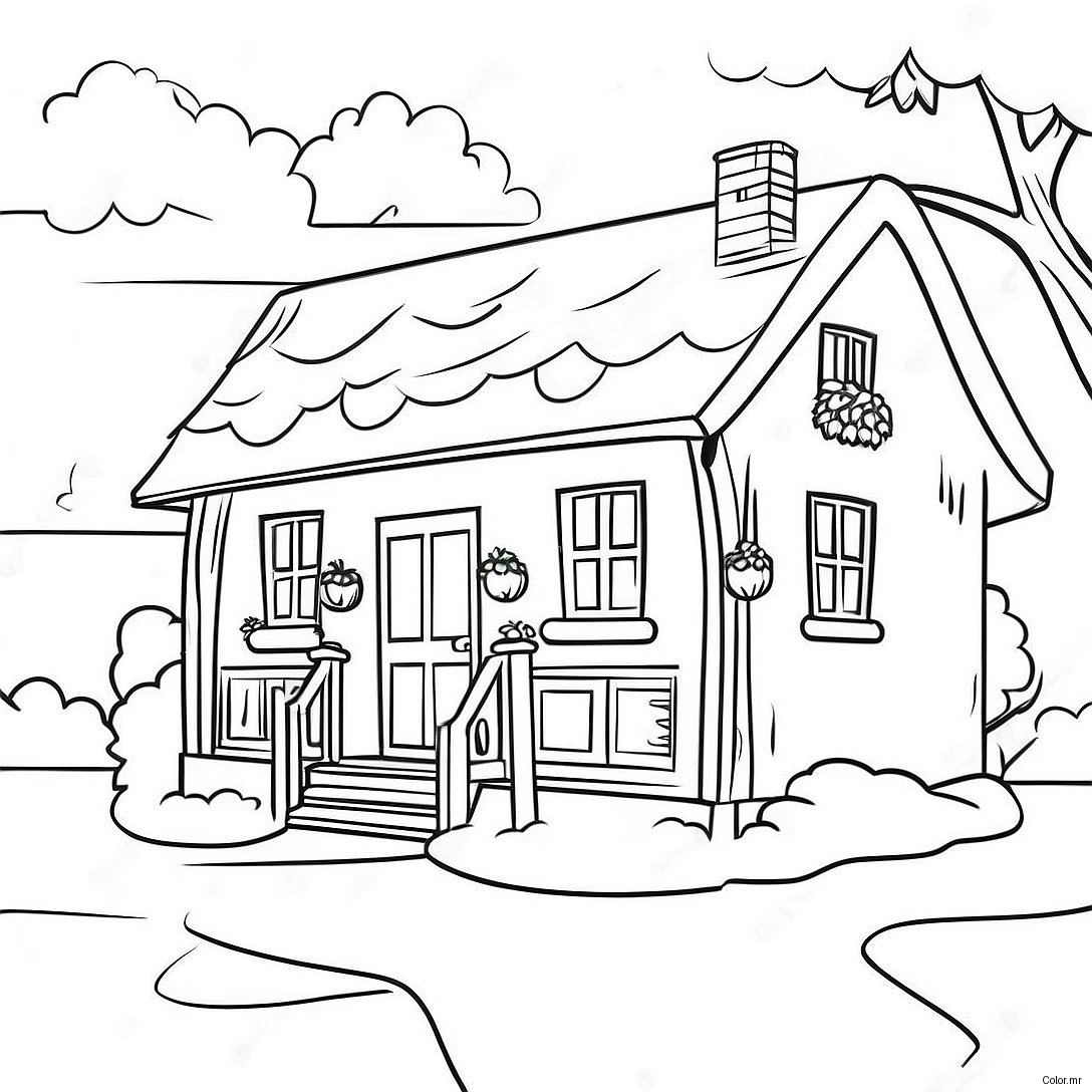 Page A Colorier Cottage Confortable 65351 54006