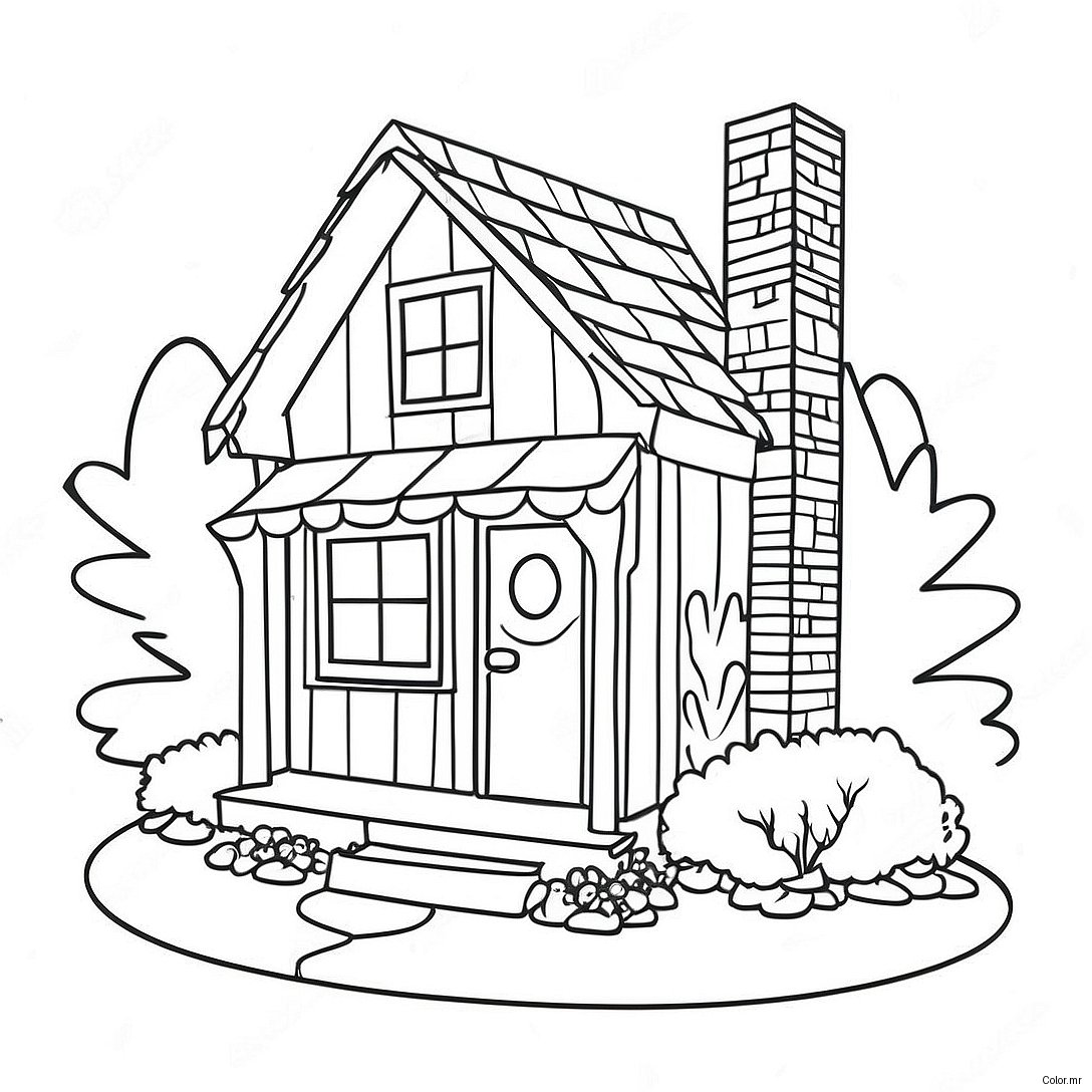 Page A Colorier Cottage Confortable 65351 54008
