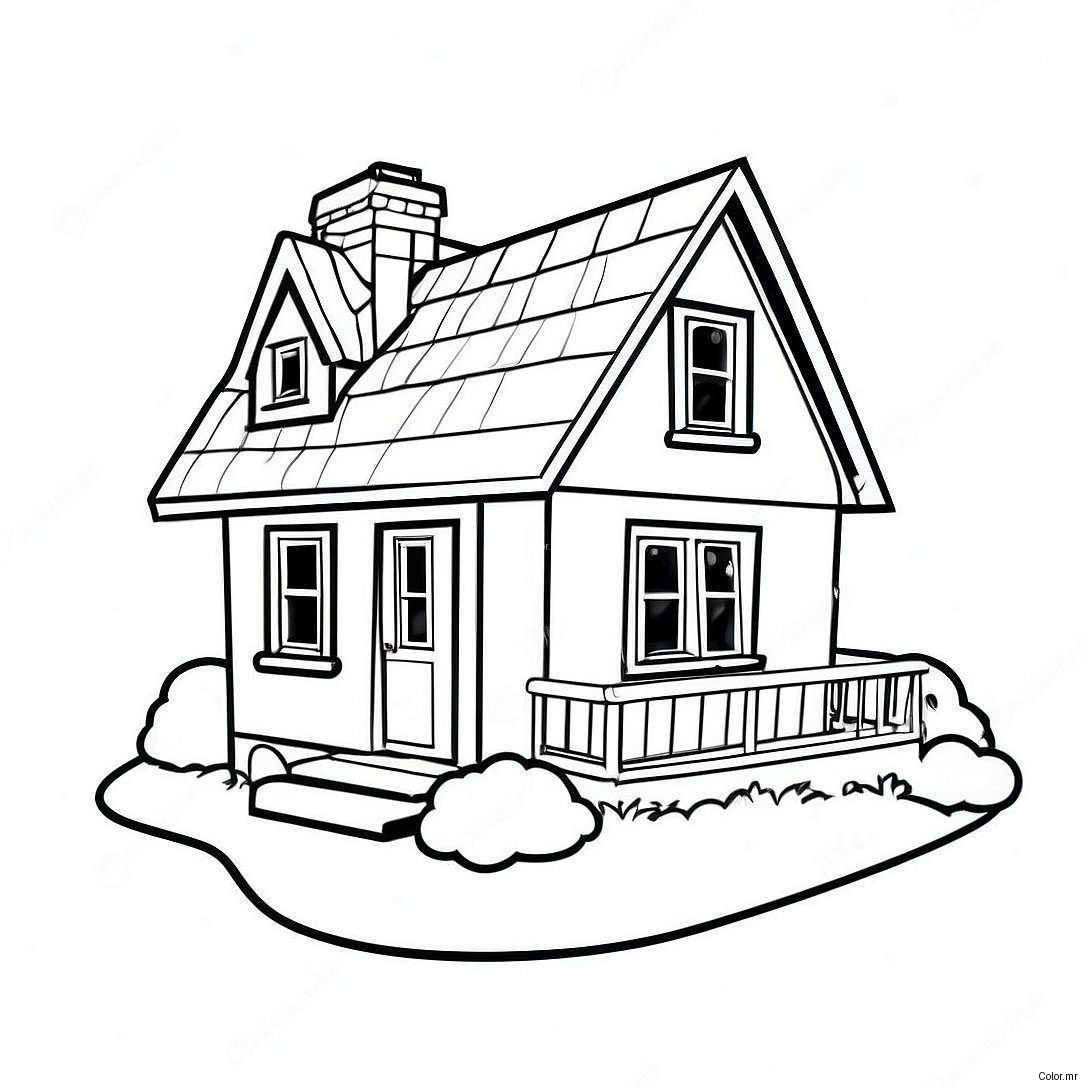 Page A Colorier Cottage Douillet 5825 4654
