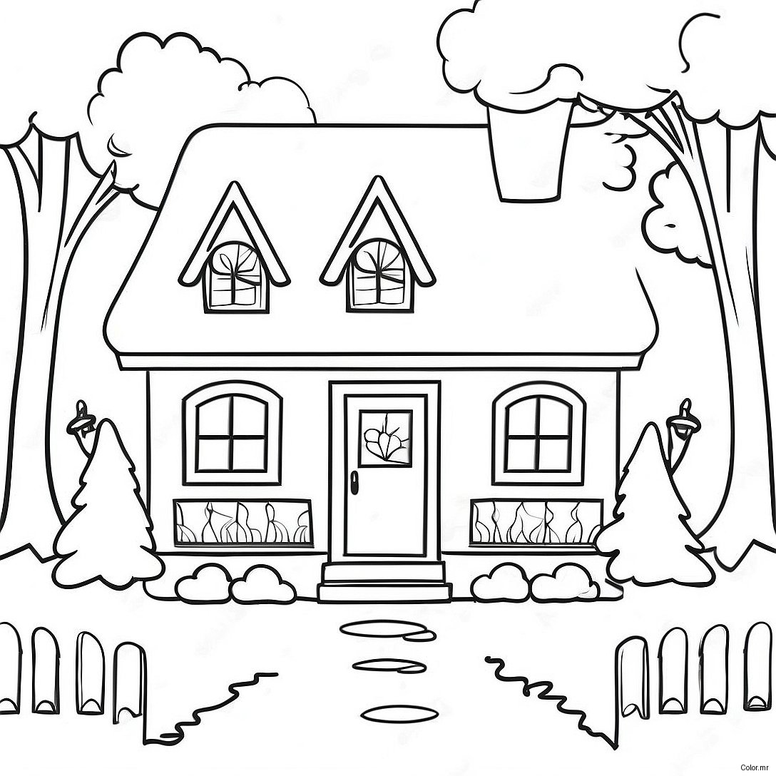 Page A Colorier Cottage Douillet 5825 4655