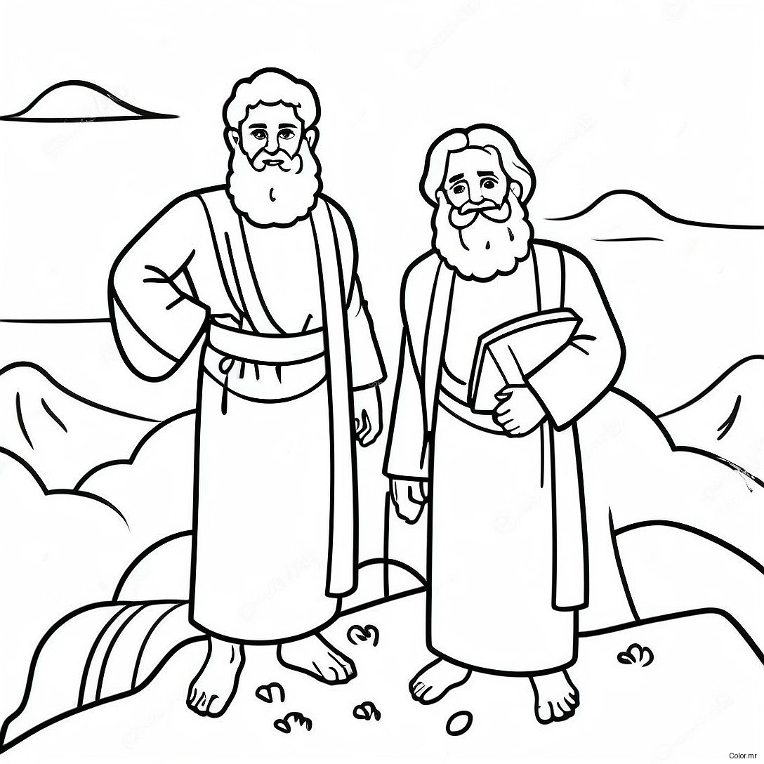 Page A Colorier Dabraham Et Isaac Sur La Montagne 12828 61578