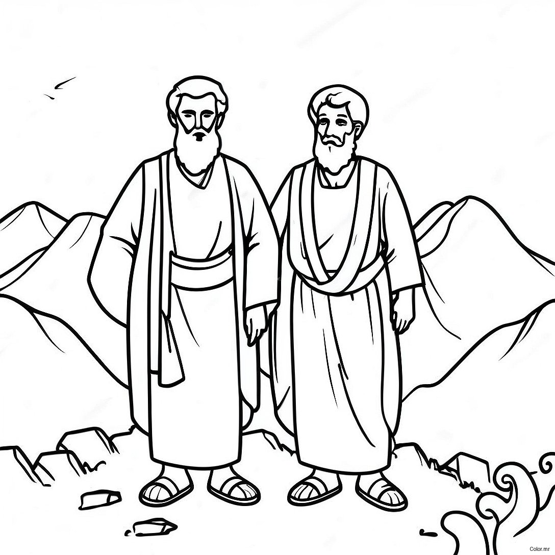 Page A Colorier Dabraham Et Isaac Sur La Montagne 12828 61580