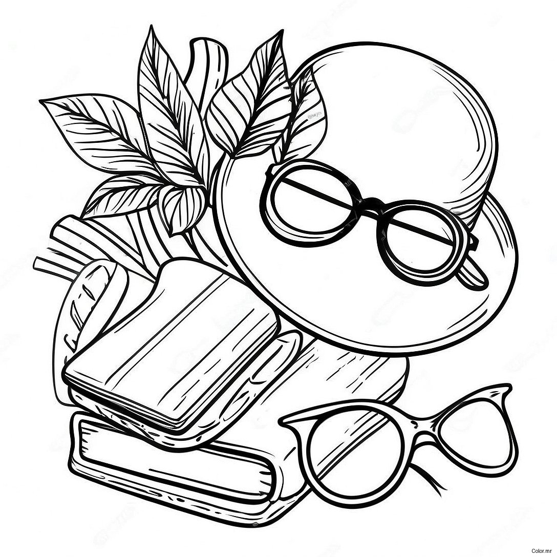 Page A Colorier Daccessoires Vintage Hipster 33242 17471
