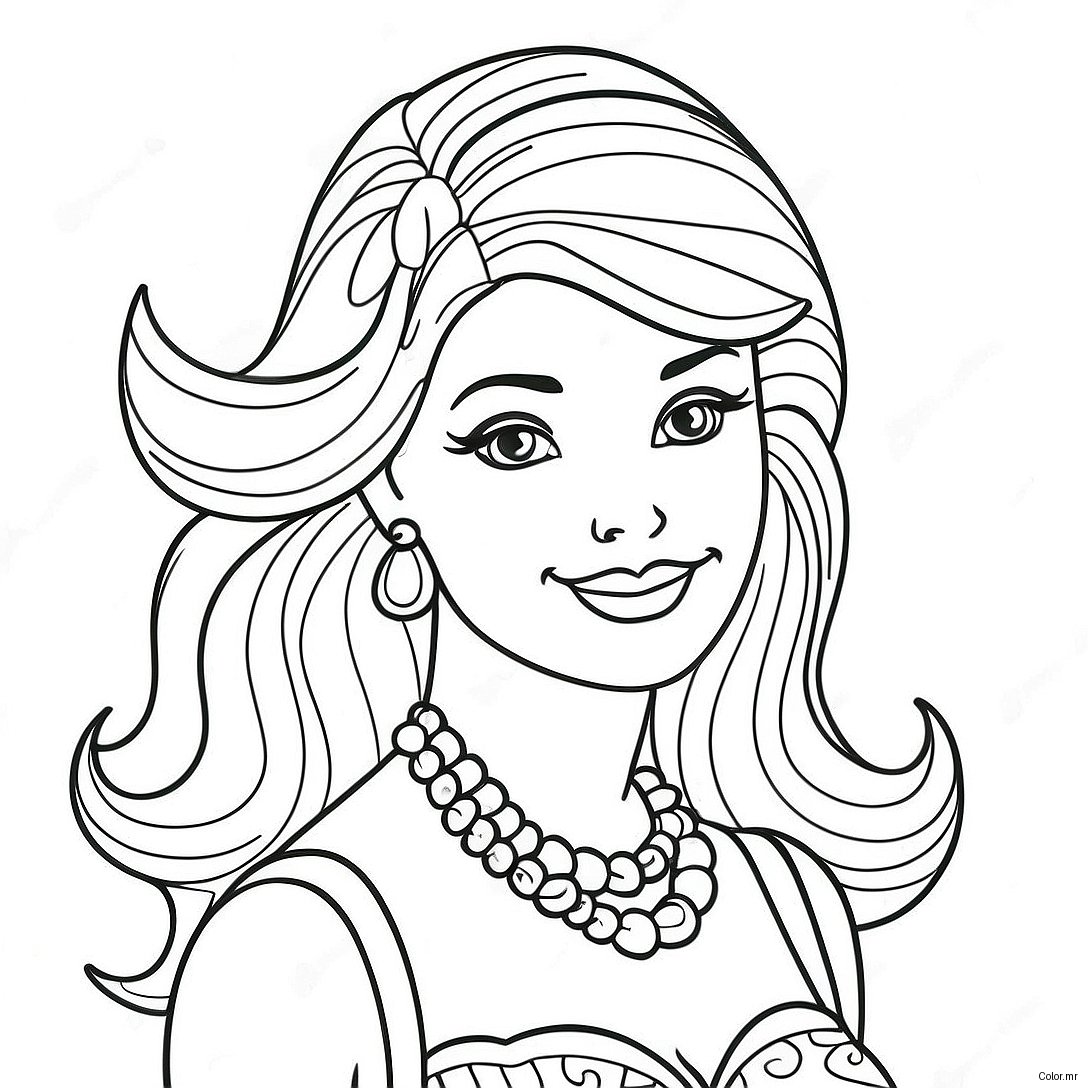 Page A Colorier De Barbie Vintage 8265 6699