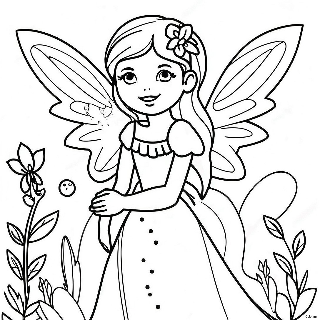 Page A Colorier De Belle Fee Realiste 46213 38485
