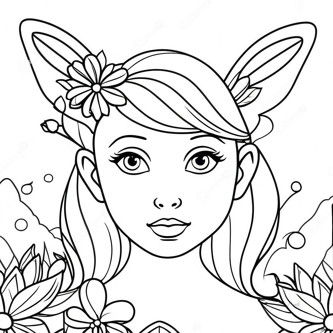Page A Colorier De Belle Fee Realiste 46213 38488