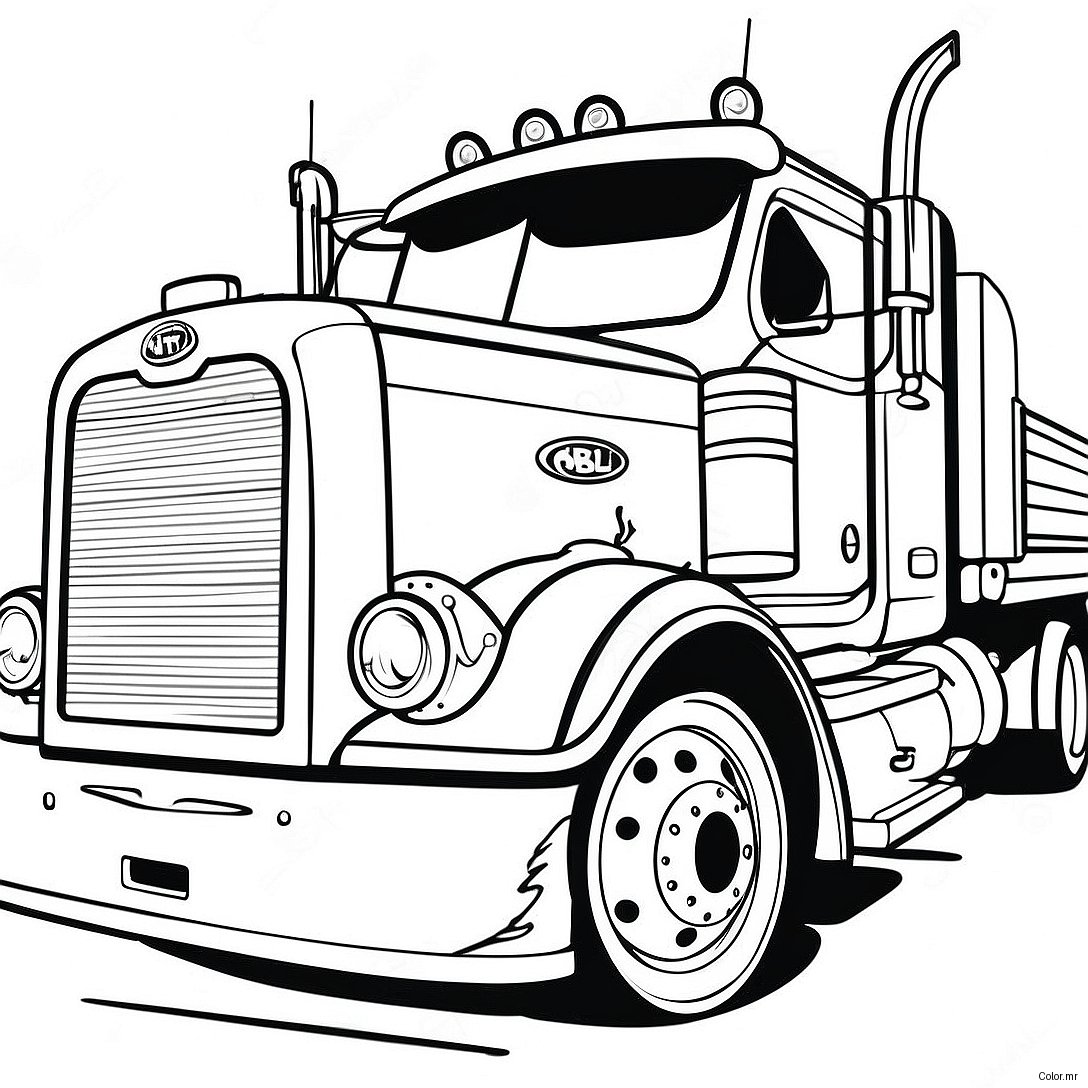 Page A Colorier De Camion Peterbilt Vintage 24585 22571