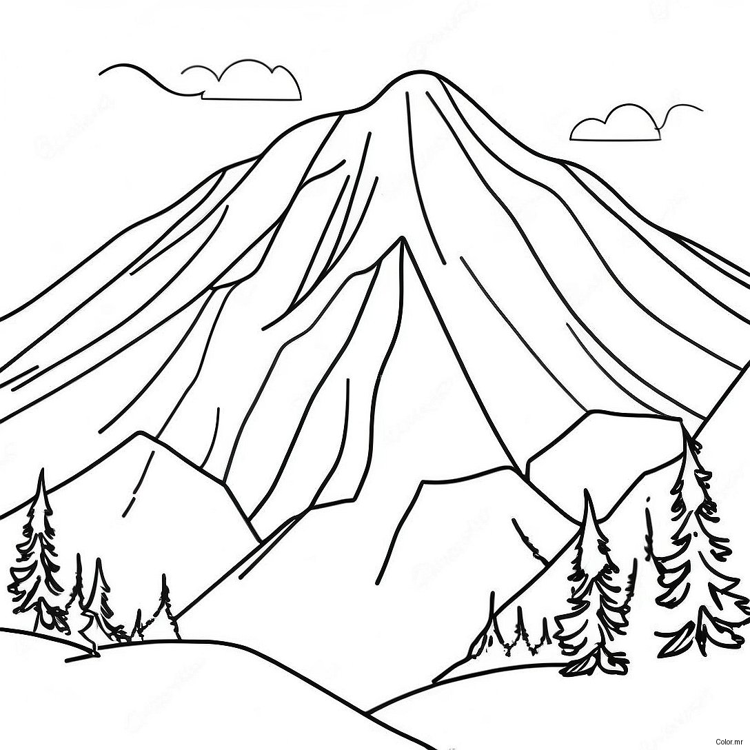 Page A Colorier De Chaine De Montagnes Majestueuse 62017 51400