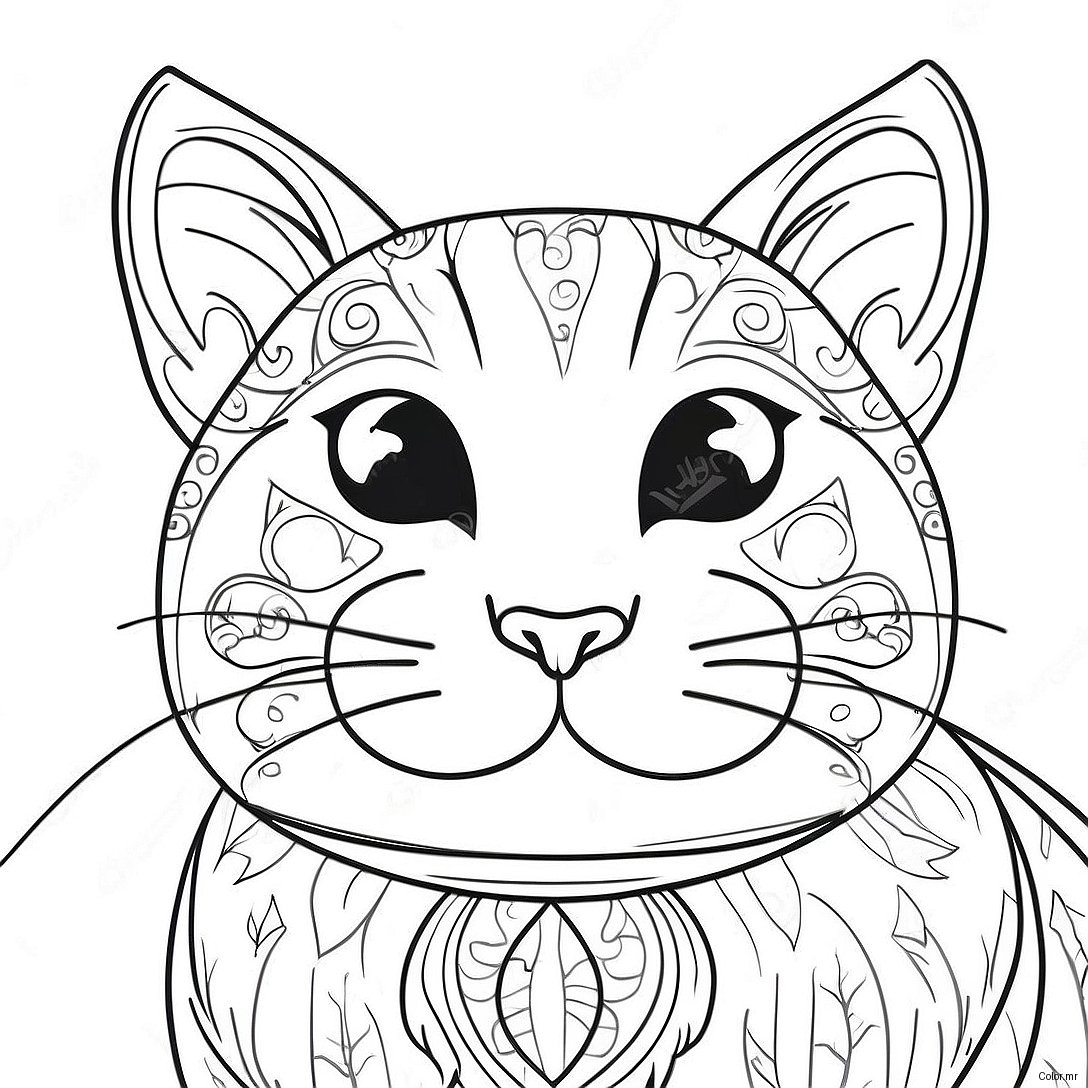 Page A Colorier De Chat Realiste 521 413