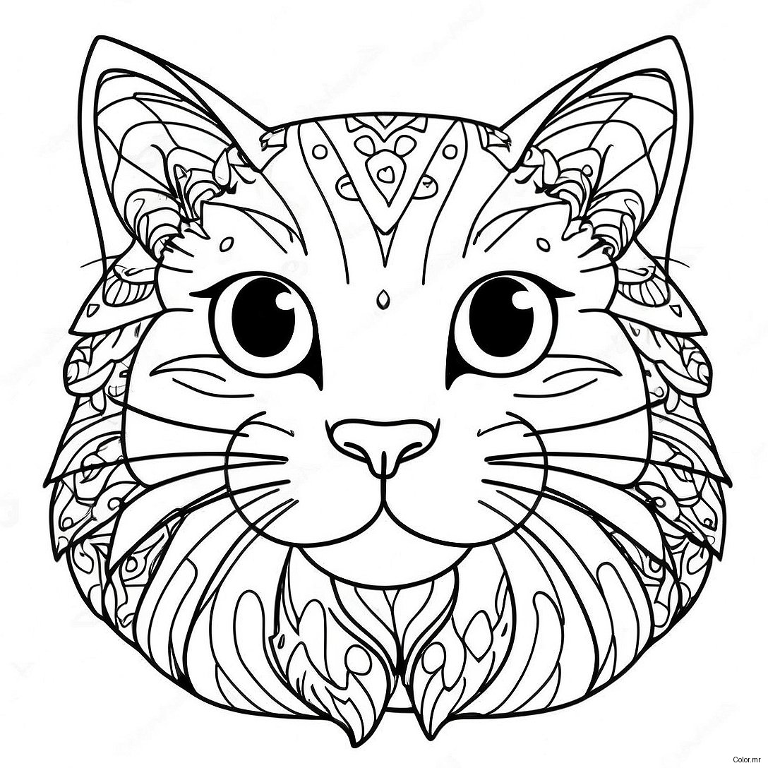 Page A Colorier De Chat Realiste 521 416