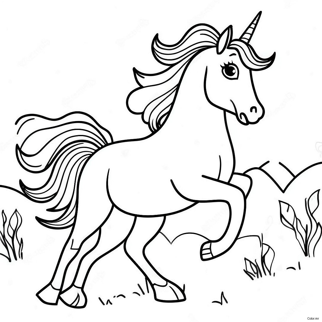 Page A Colorier De Cheval Sauvage Realiste Au Galop 3669 2979