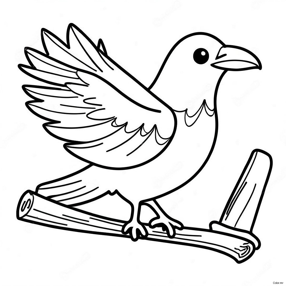 Page A Colorier De Corbeau Lancant Des Sorts 362 290