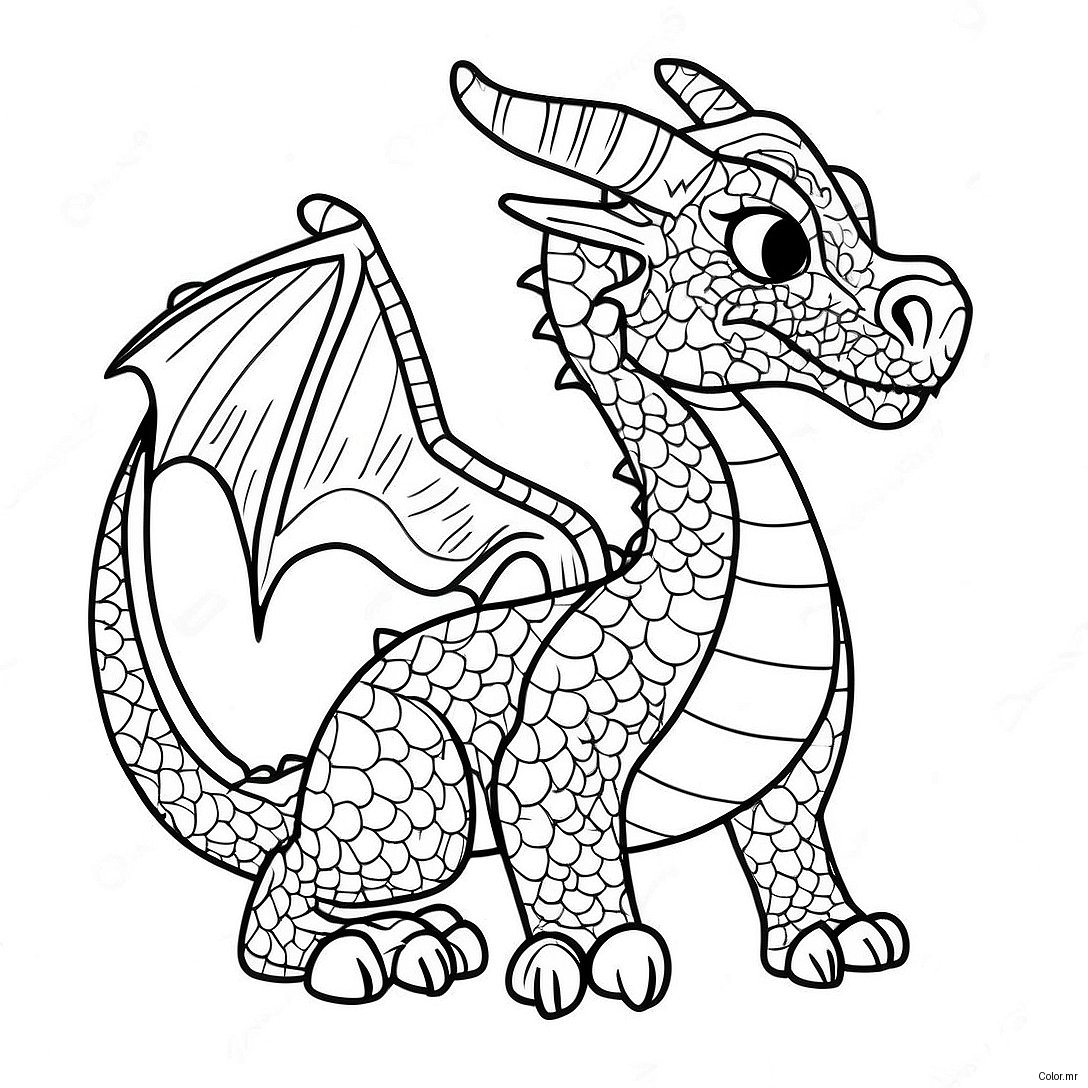 Page A Colorier De Dragon Realiste Avance 13327 11061