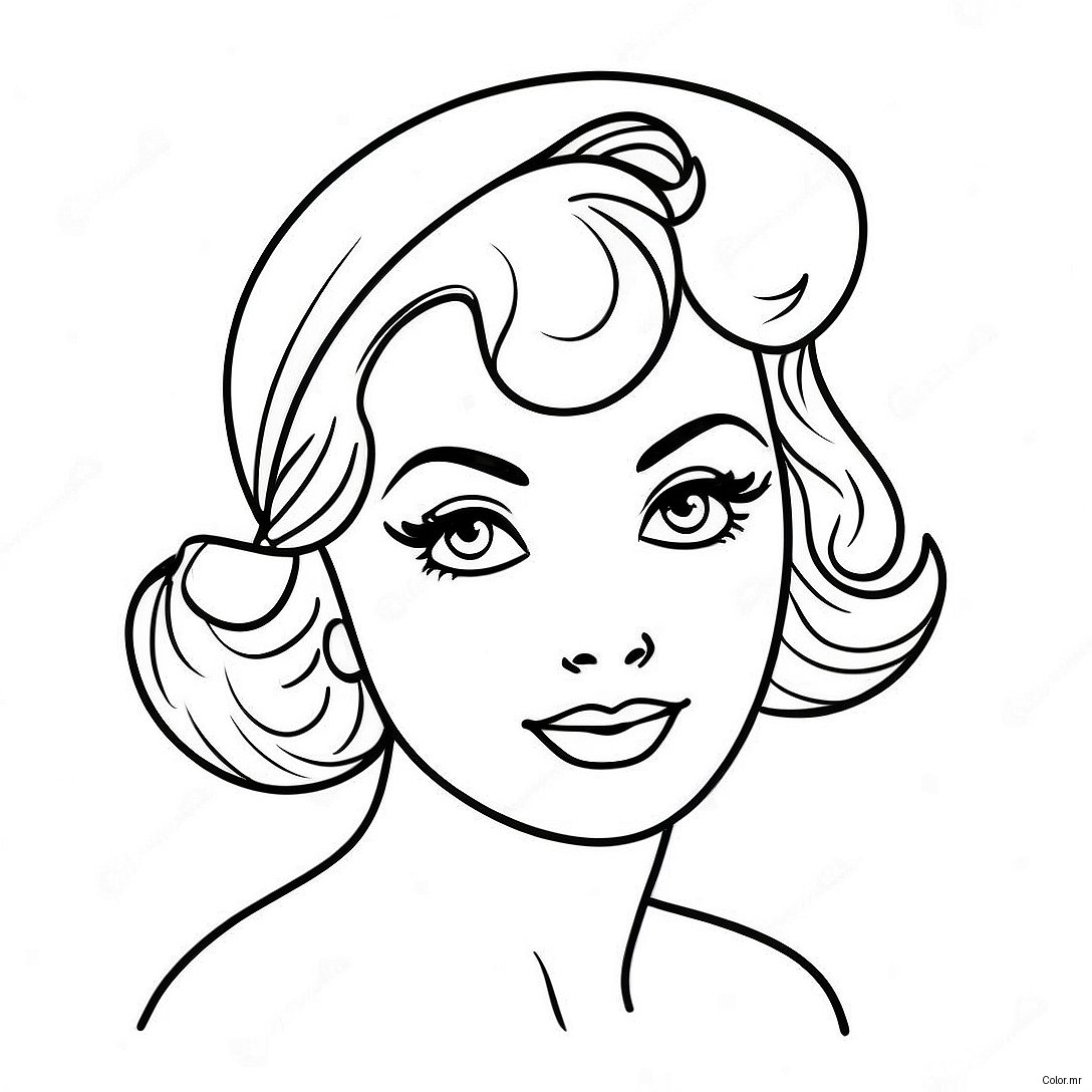 Page A Colorier De Fille Pin Up Vintage 31909 16423