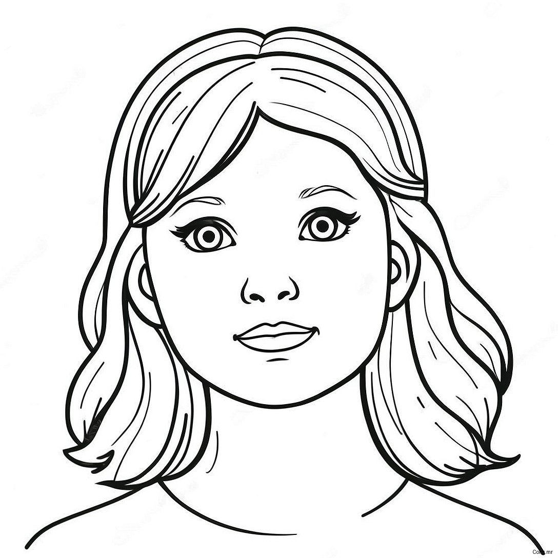 Page A Colorier De Fille Realiste 73094 60337