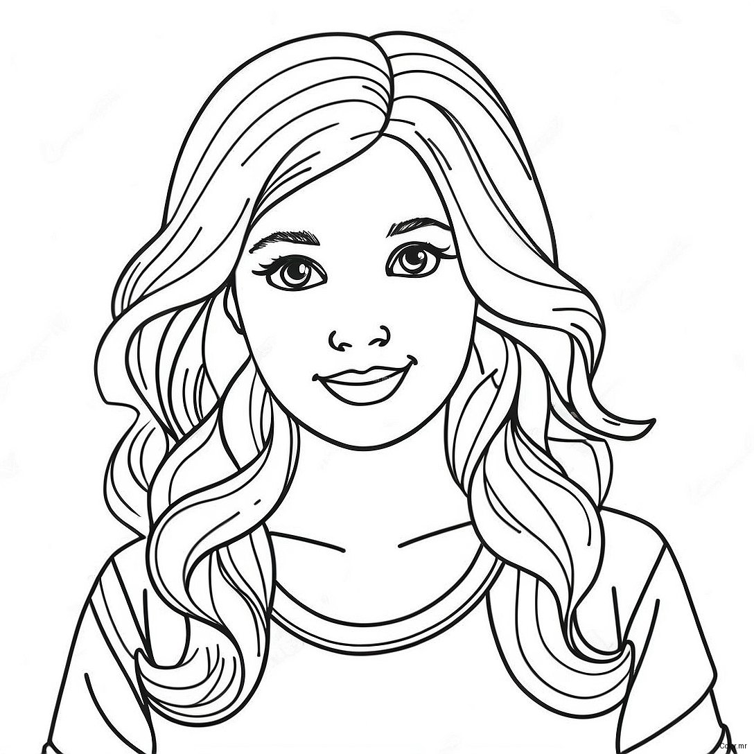 Page A Colorier De Fille Realiste 73094 60339