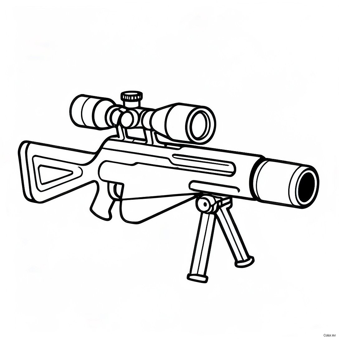 Page A Colorier De Fusil De Sniper Realiste 29788 26837