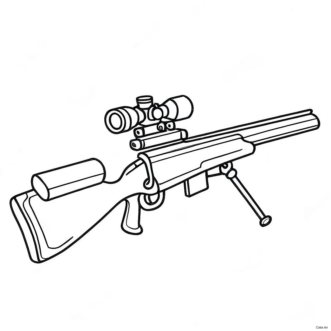 Page A Colorier De Fusil De Sniper Realiste 29788 26838