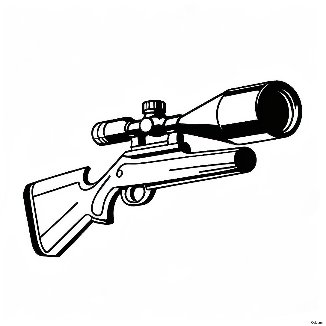 Page A Colorier De Fusil De Sniper Realiste 29788 26839