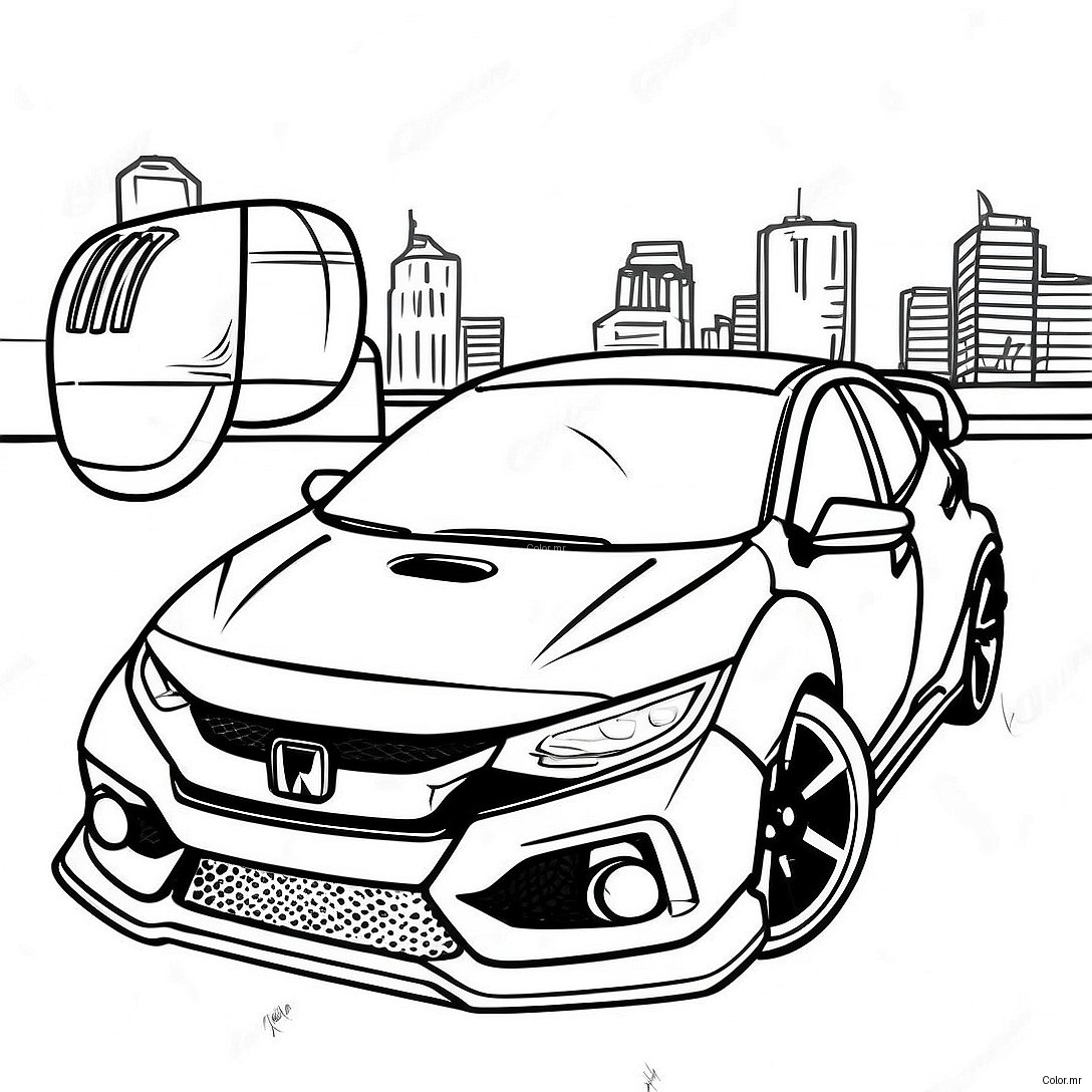 Page A Colorier De Honda Civic Type R Sportive 56702 47131