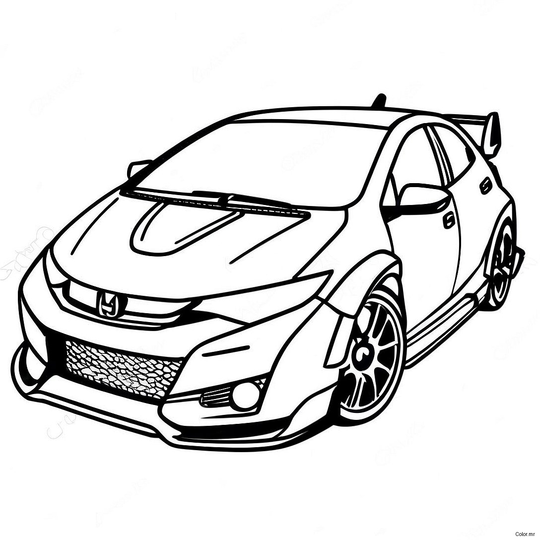 Page A Colorier De Honda Civic Type R Sportive 56702 47132
