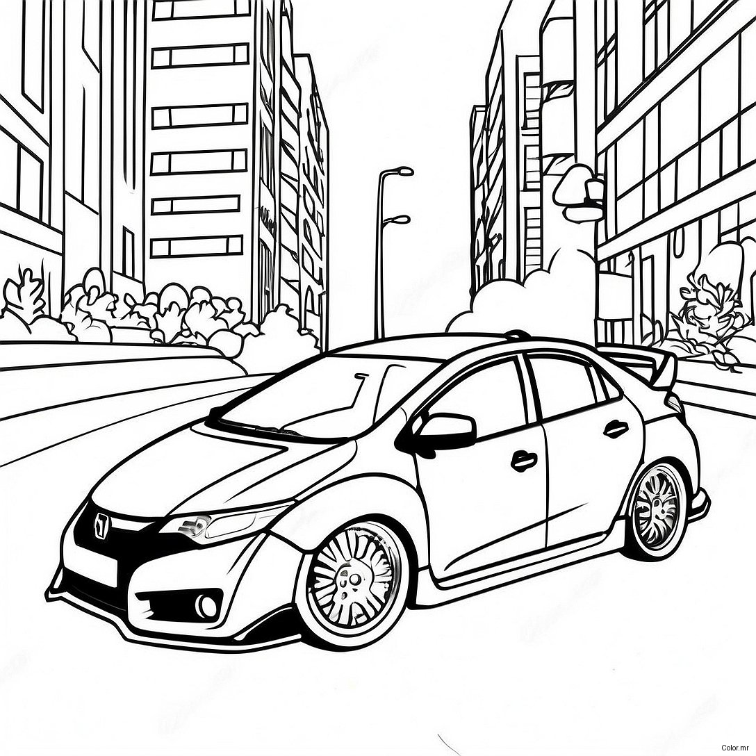 Page A Colorier De Honda Civic Type R 56701 47122
