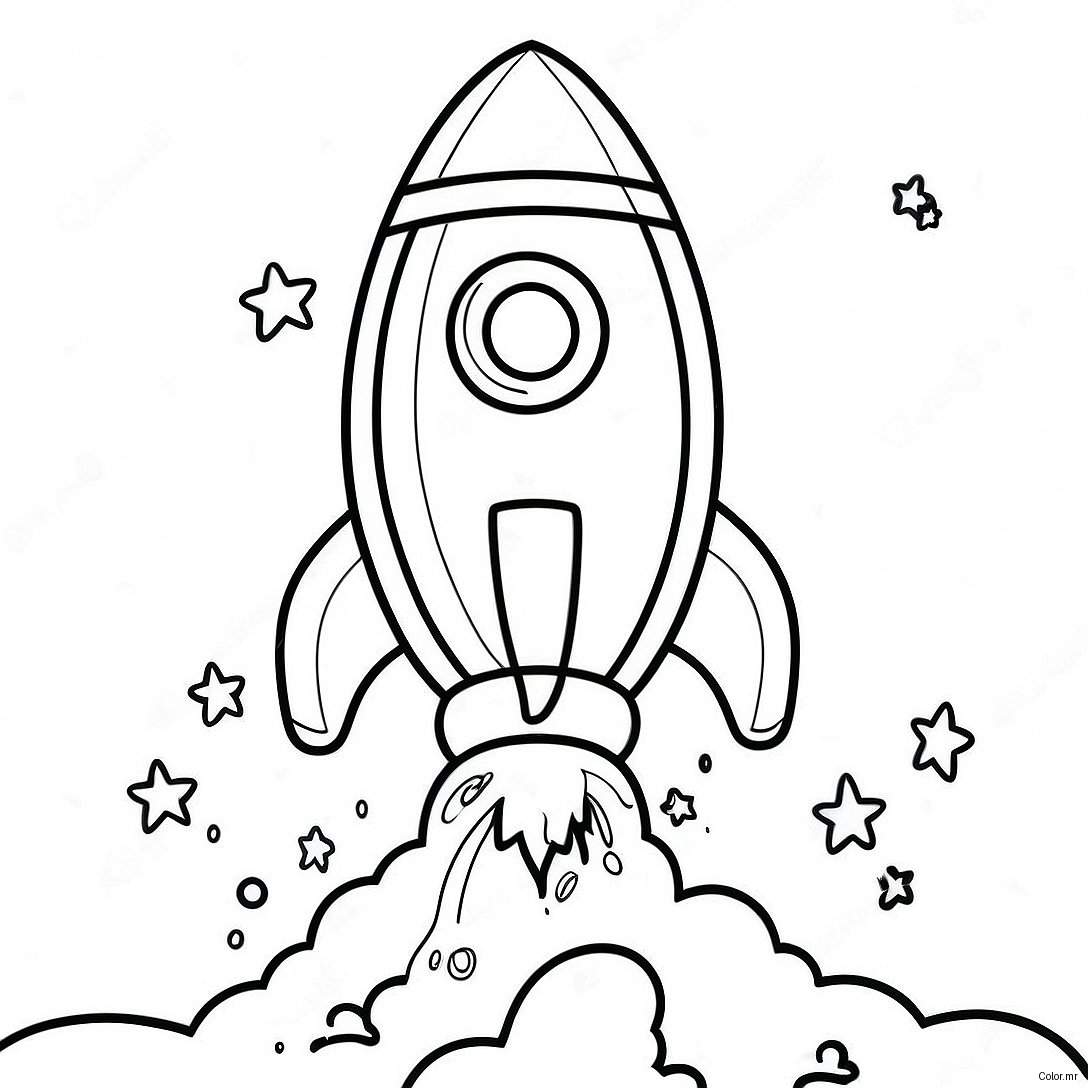 Page A Colorier De Lancement De Fusee Realiste 34742 28931