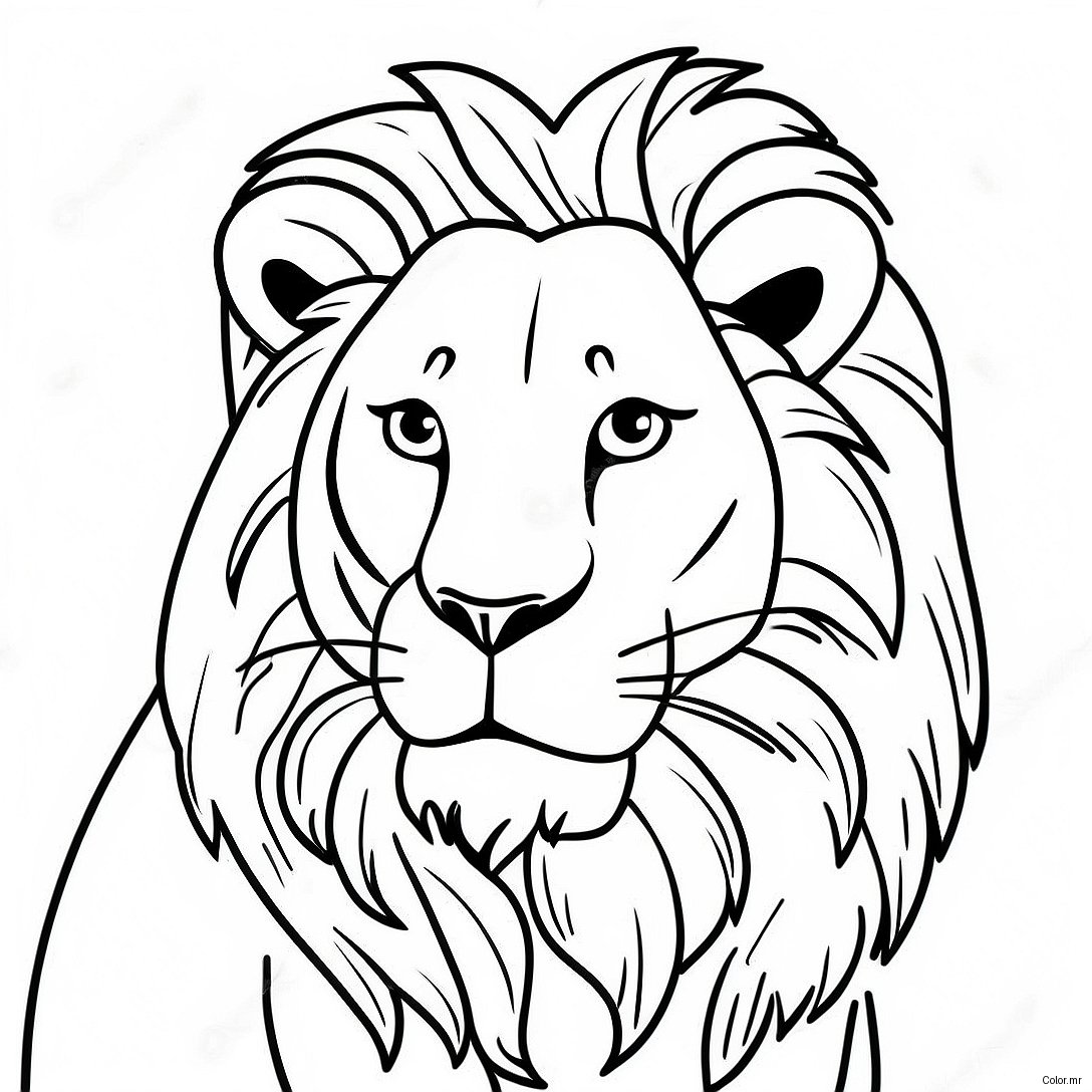 Page A Colorier De Lion Realiste 21532 19835