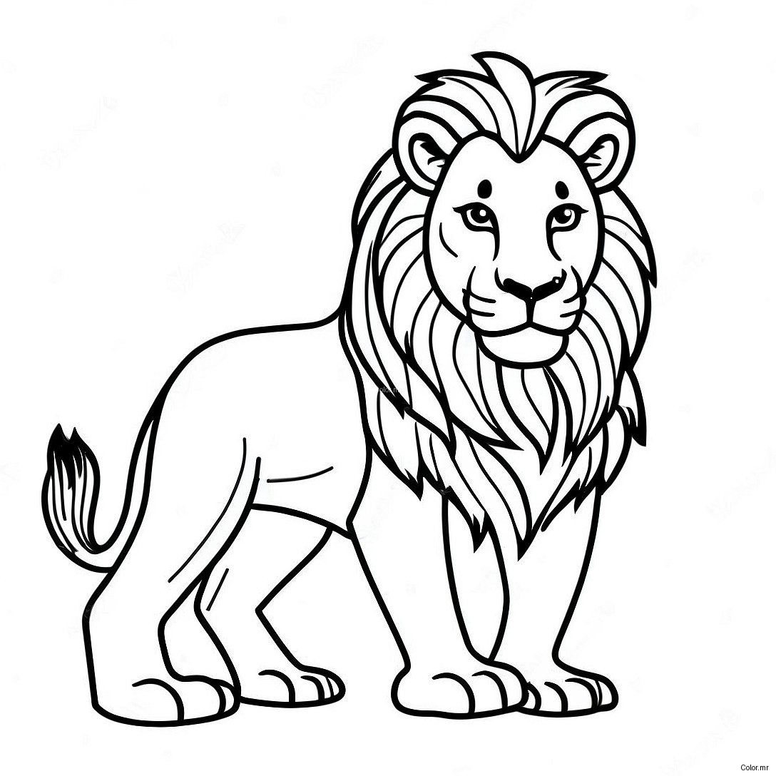 Page A Colorier De Lion Realiste 21532 19978