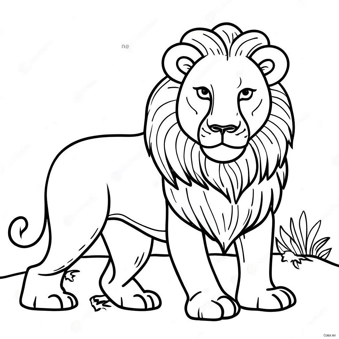 Page A Colorier De Lion Realiste 21532 19980