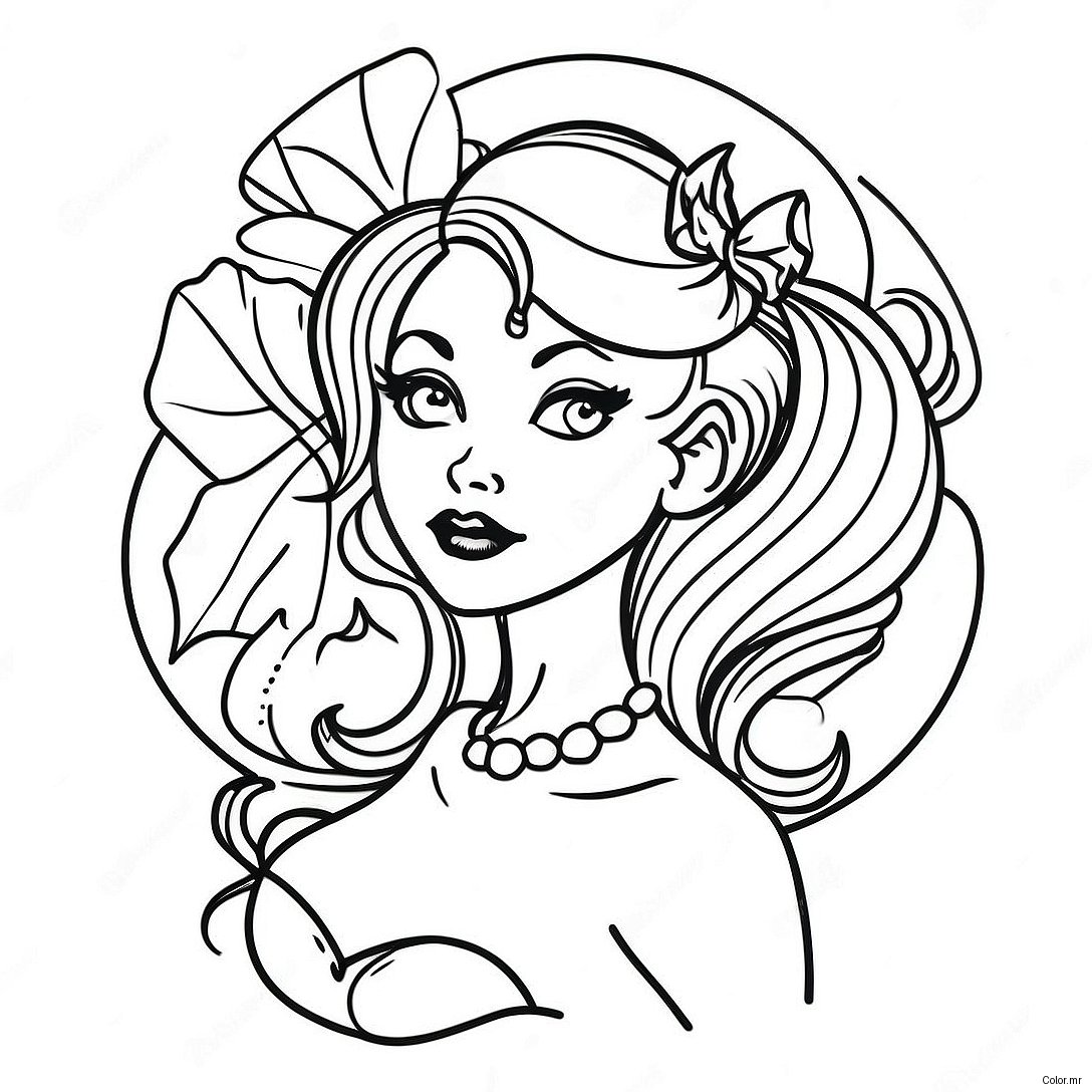 Page A Colorier De Pin Up Tatouee Vintage 28587 25888
