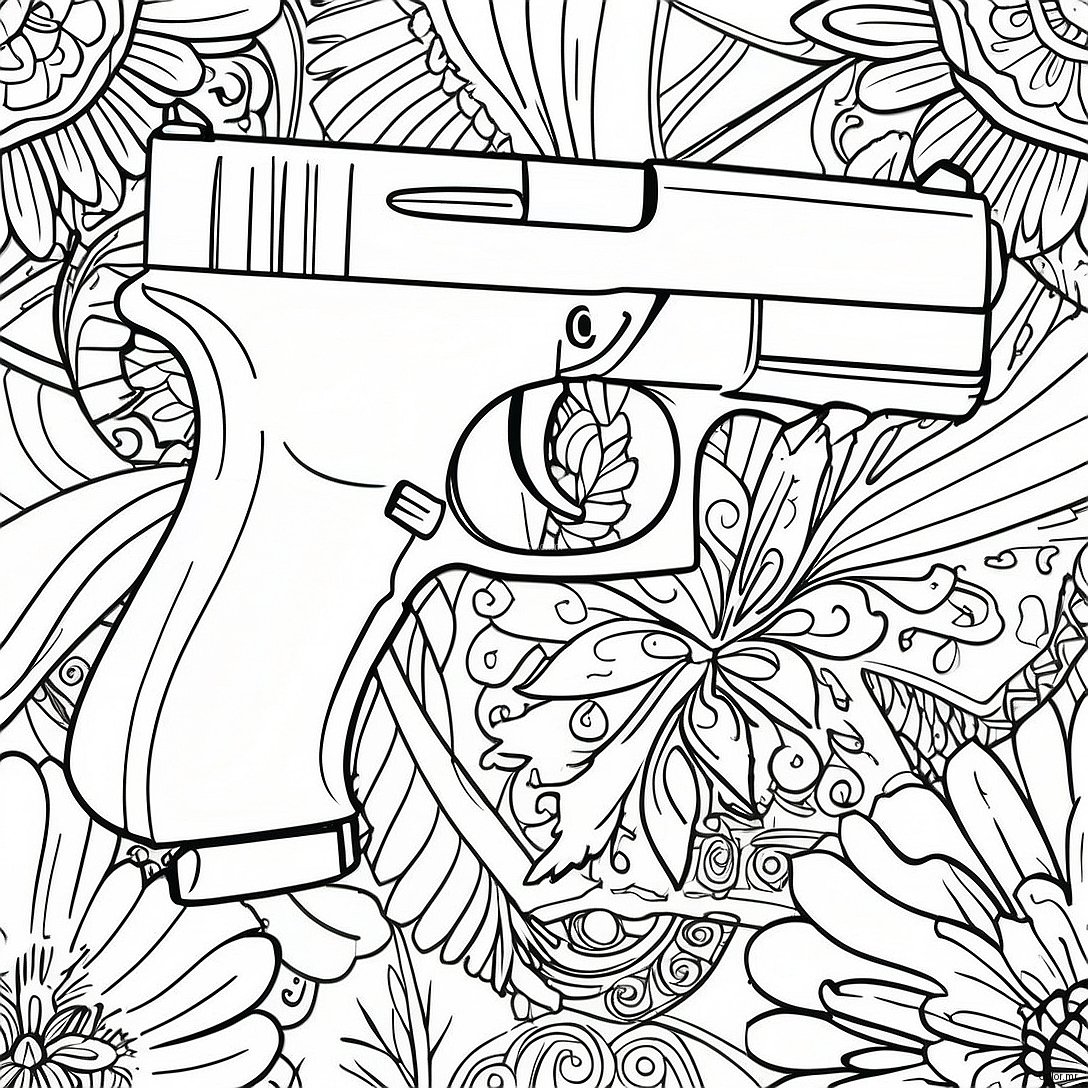 Page A Colorier De Pistolet Glock Realiste 46154 38445