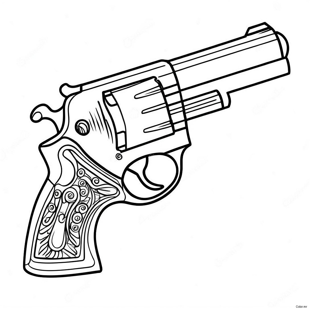 Page A Colorier De Pistolet Realiste 1062 852