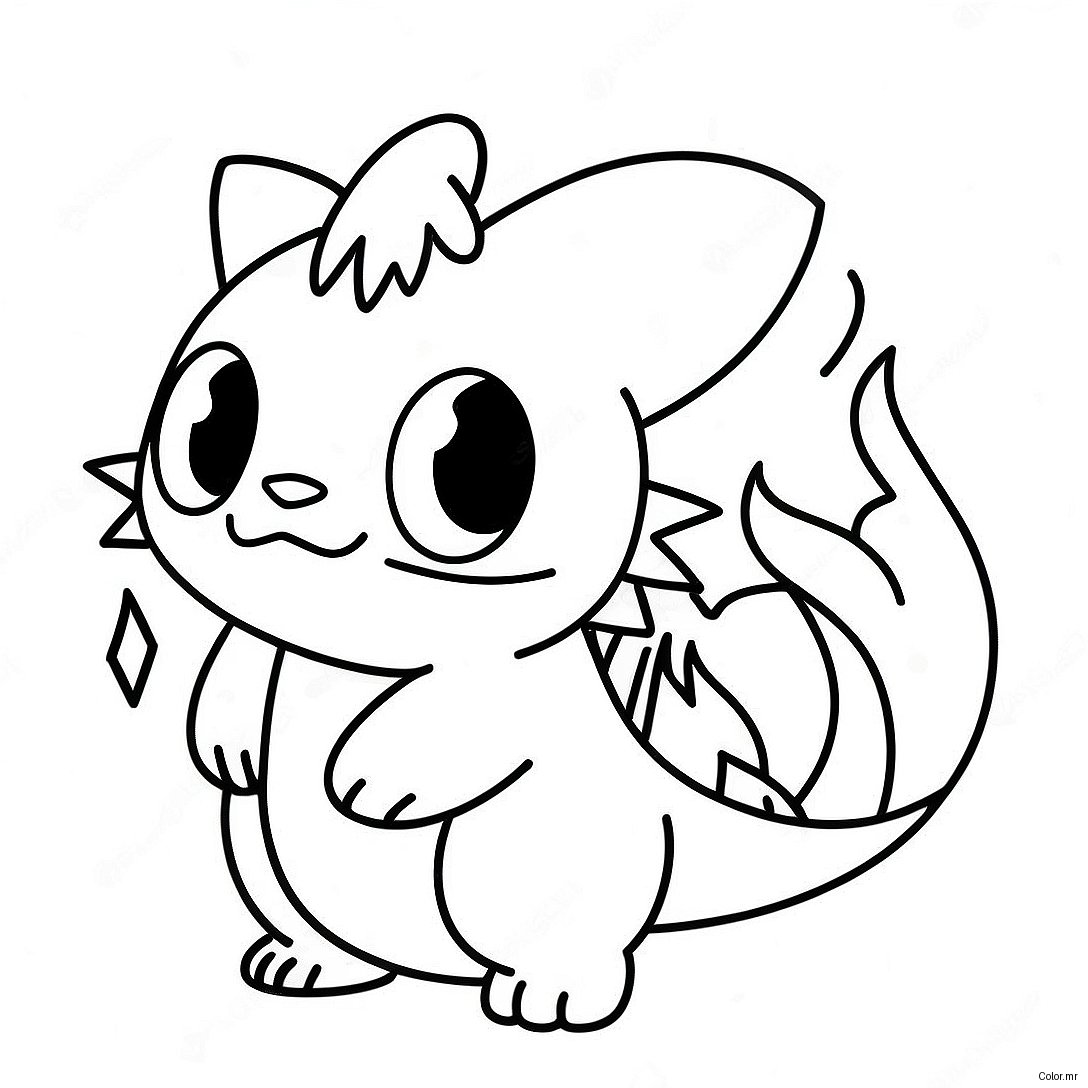 Page A Colorier De Pokemon De Type Feu 39837 33045