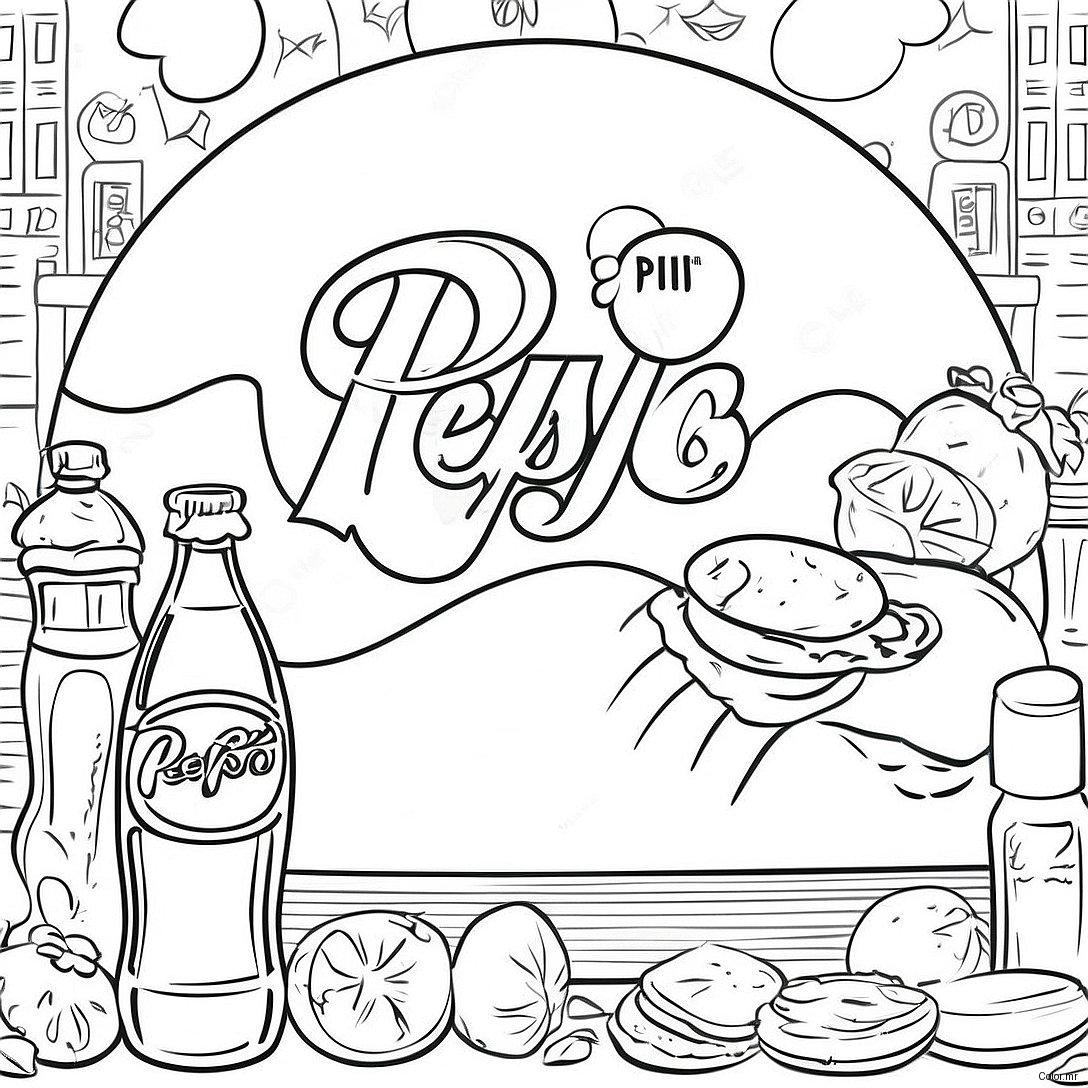 Page A Colorier De Publicite Vintage Pepsi 50255 41901