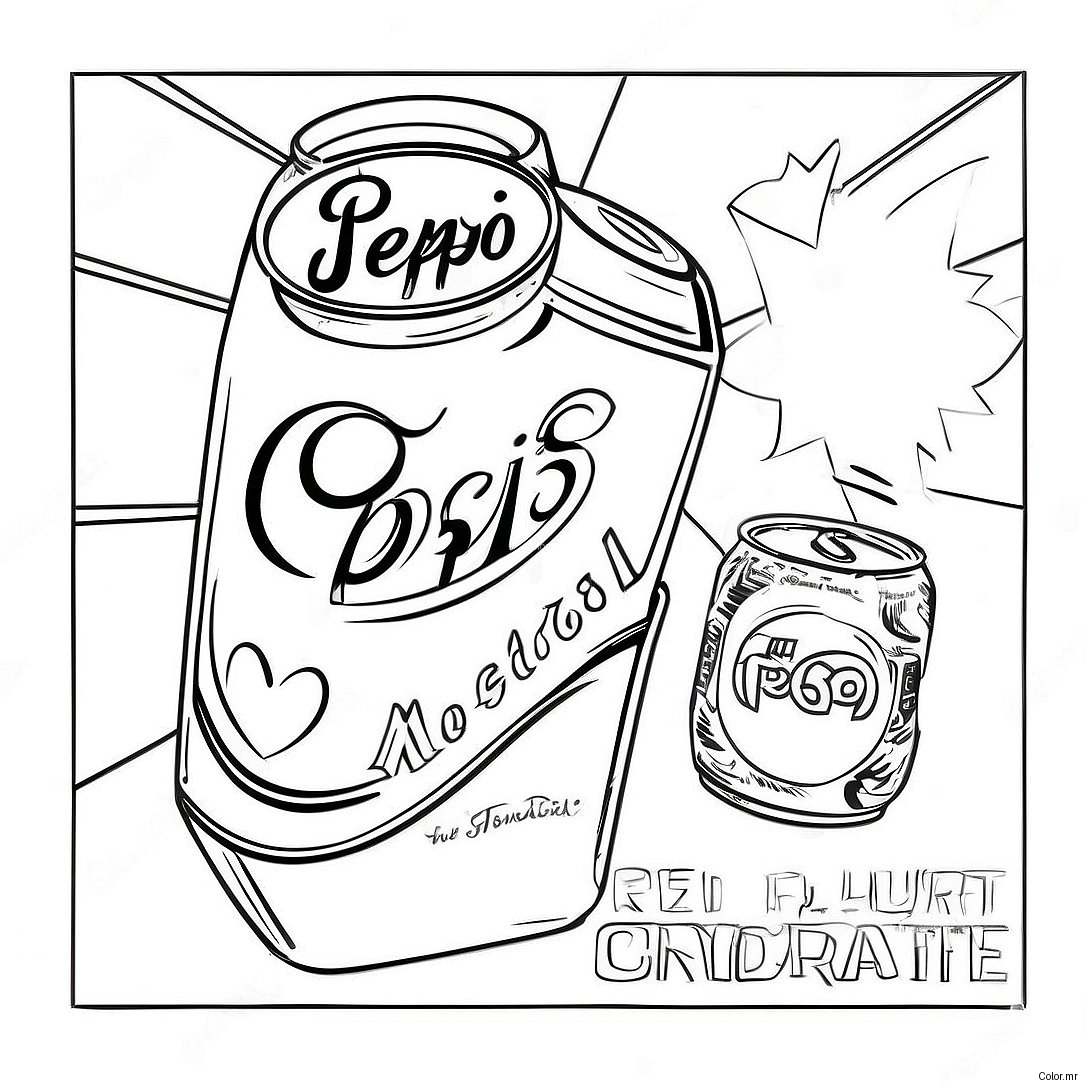 Page A Colorier De Publicite Vintage Pepsi 50255 41902