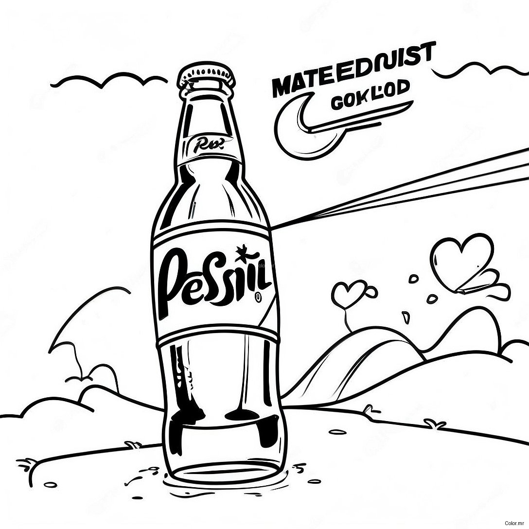 Page A Colorier De Publicite Vintage Pepsi 50255 41904