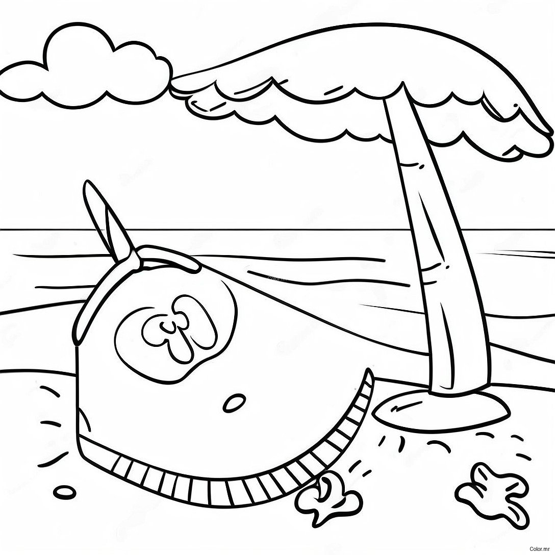 Page A Colorier De Scene De Plage Realiste 12057 9866