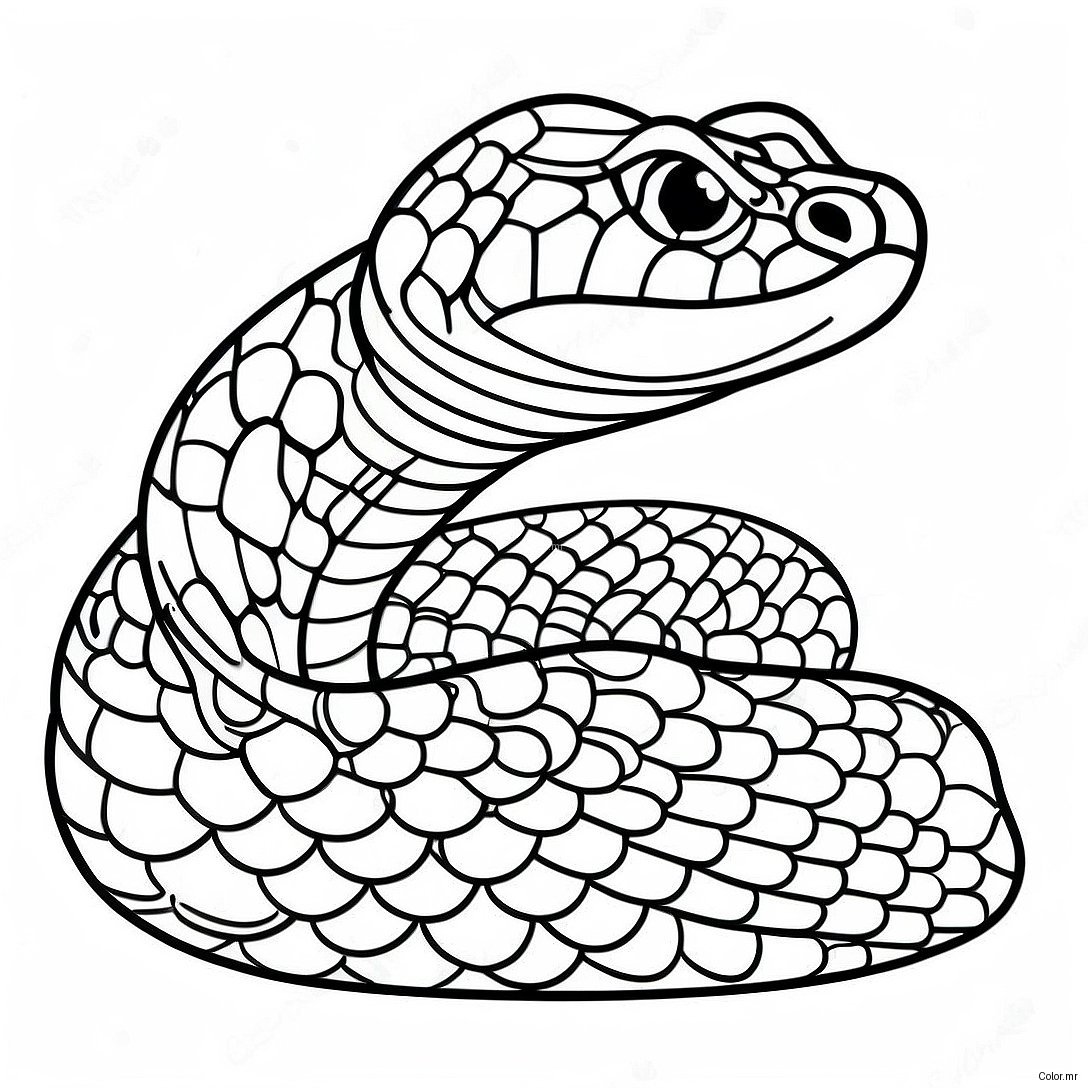Page A Colorier De Serpent A Sonnette Realiste 26813 24509