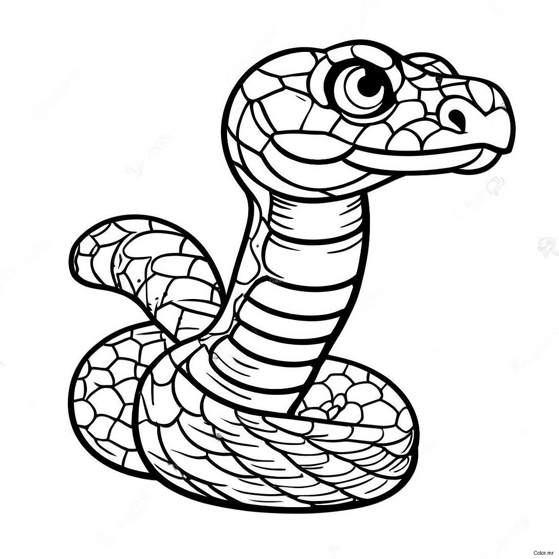 Page A Colorier De Serpent A Sonnette Realiste 26813 24511
