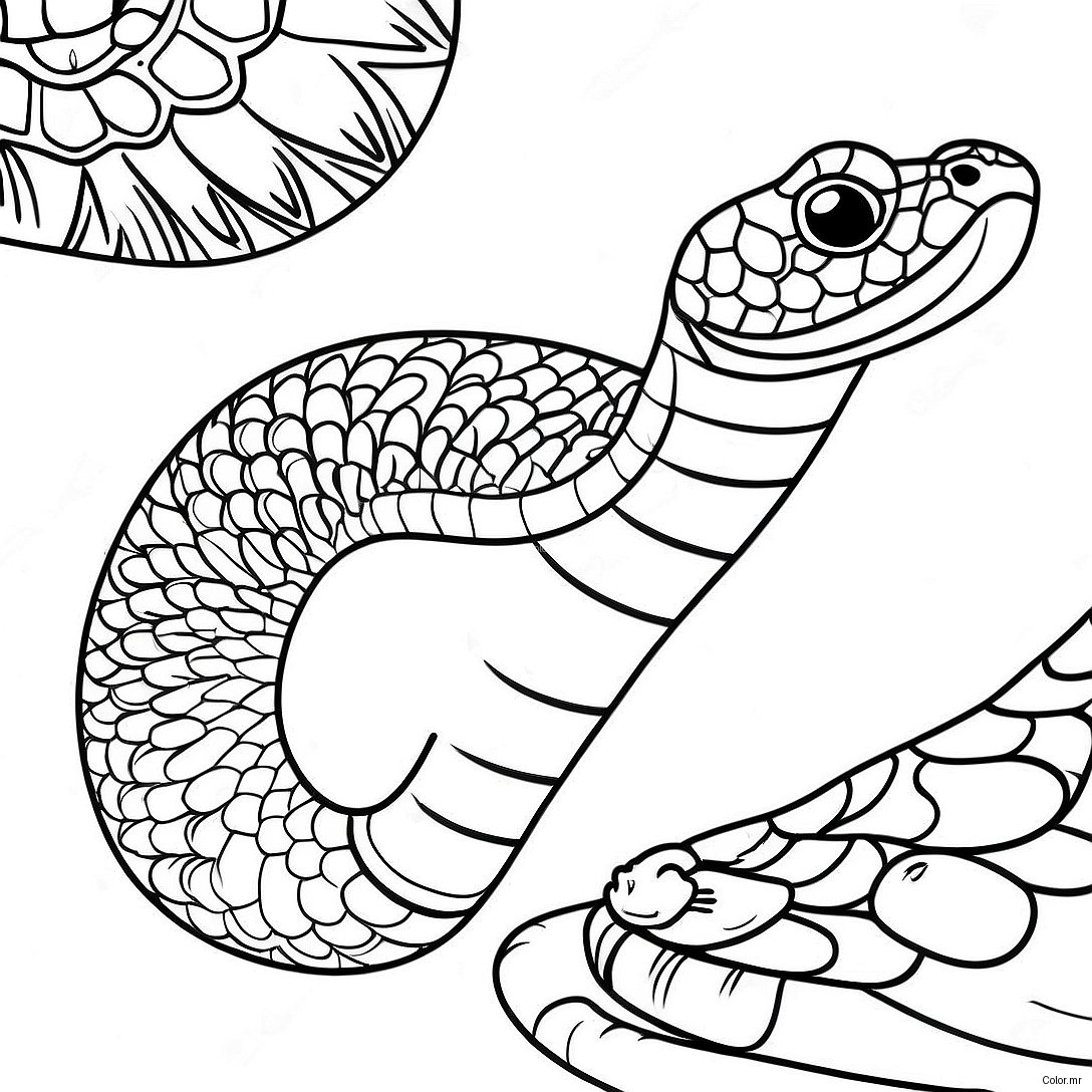 Page A Colorier De Serpent A Sonnette Realiste 26813 24512